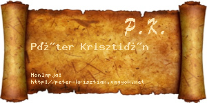 Péter Krisztián névjegykártya
